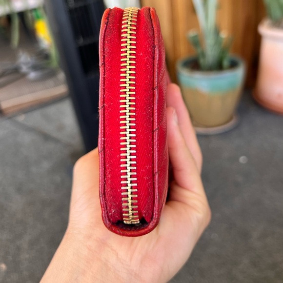 YSL Long Zippy Wallet In Red - Picture 4 of 11